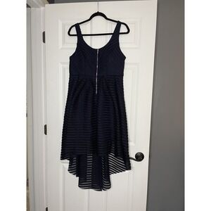 Venus Sleeveless Fit And Flare High Low Dress Navy Size 14 With Built In Padding